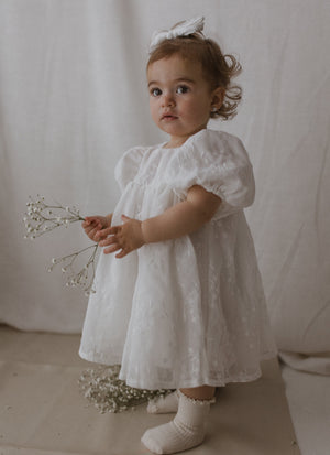 
                  
                    Load image into Gallery viewer, Sofia Dress | White Floral Lace
                  
                