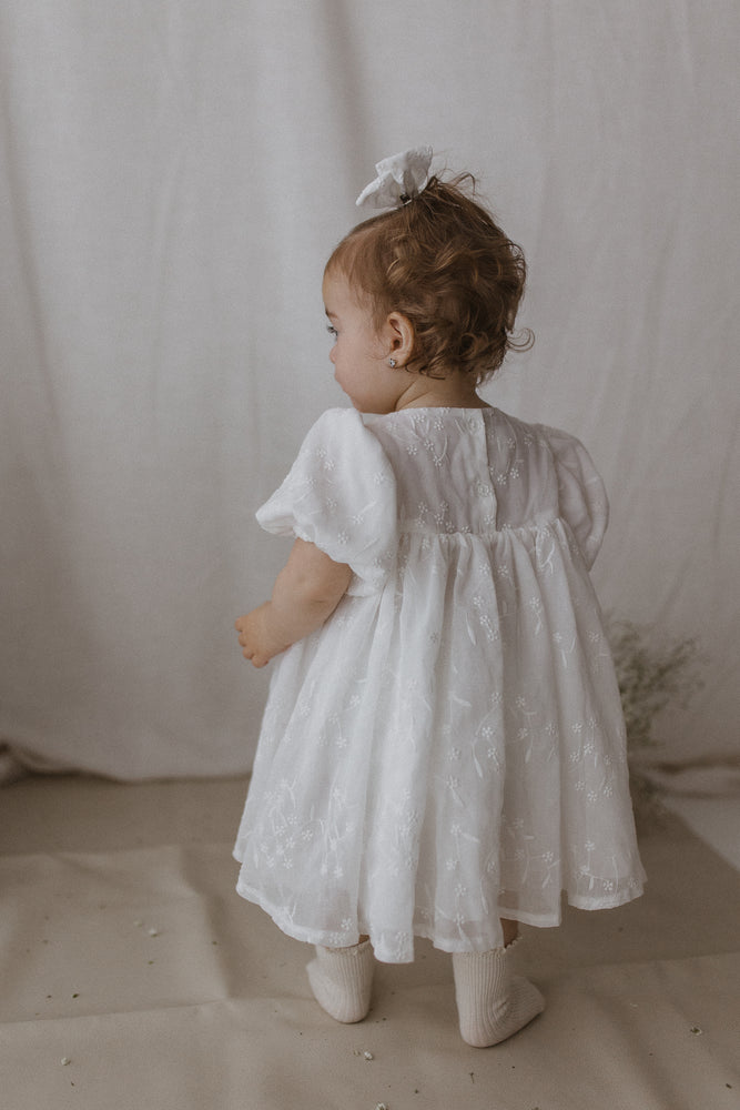 
                  
                    Load image into Gallery viewer, Sofia Dress | White Floral Lace
                  
                