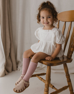 
                  
                    Load image into Gallery viewer, Jean Romper | Milk
                  
                